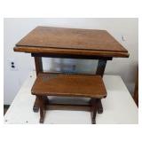 Antique oak adjustable child's desk Antique oak adjustable child's desk
