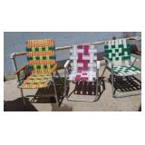 Three vintage outdoor chairs Three vintage outdoor chairs