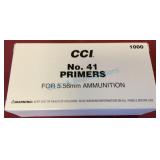CCI no. 41 primers for 5.56 mm ammunition box CCI no. 41 primers for 5.56 mm ammunition box
