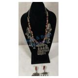 1920s Bedouin necklace and earrings 1920s Bedouin necklace and earrings
