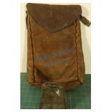 Leather bag and cowbell Leather bag and cowbell