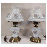 Two glass lamps Two glass lamps