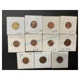Group of unusual pennies Group of unusual pennies