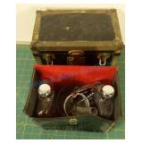 Whiskey set in case and locked box Whiskey set in case and locked box