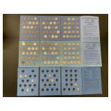 Partially filled coin collection books as Partially filled coin collection books as