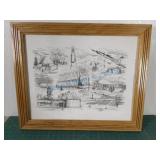 Framed United States Air Force Academy picture Framed United States Air Force Academy picture