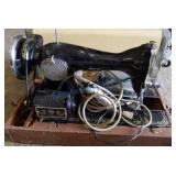 Delco sewing machine and carrying case Delco sewing machine and carrying case