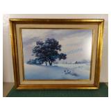 Framed winter scene Framed winter scene