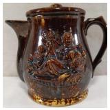Spongeware embossed pitcher Spongeware embossed pitcher