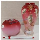 Vase and rose bowl Vase and rose bowl