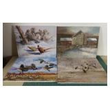 Four outdoor printed canvases Four outdoor printed canvases