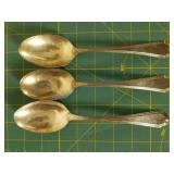 Three sterling silver spoons Three sterling silver spoons