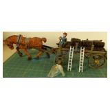 Cast iron horse drawn toy Cast iron horse drawn toy