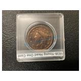 1838 young head one cent 1838 young head one cent