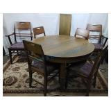 48 in mission oak table and 6 chairs 48 in mission oak table and 6 chairs