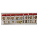 Milk glass spice rack Milk glass spice rack