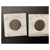 1864 and 1867 two cent coins 1864 and 1867 two cent coins