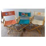 Three boy scout jamboree director's chairs Three boy scout jamboree director's chairs