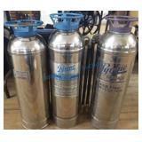 Three fire extinguishers Three fire extinguishers