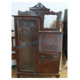 Oak drop front secretary as found Oak drop front secretary as found