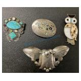 Silver brooches as photographed Silver brooches as photographed