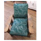 Oak Morris chair as found Oak Morris chair as found