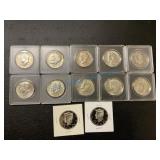 Kennedy half dollars as photographed Kennedy half dollars as photographed