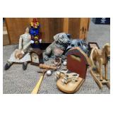 Estate items. Dogs, doll glass clown Estate items. Dogs, doll glass clown