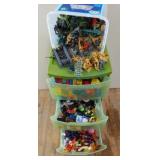 Legos, army men, cars, figurines Legos, army men, cars, figurines
