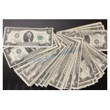 Group of 67, two dollar bills Group of 67, two dollar bills