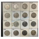 Walking liberty half dollars as photographed Walking liberty half dollars as photographed