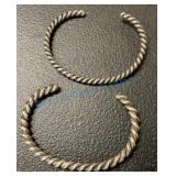 Two silver bracelets Two silver bracelets