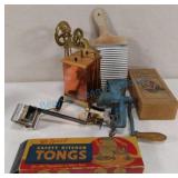 Great vintage kitchen items tong grinder pea Great vintage kitchen items tong grinder pea