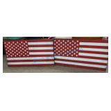 Two painted flags Two painted flags
