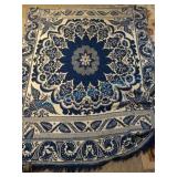 Blue coverlet Blue coverlet