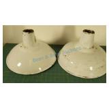Two porcelain light shades Two porcelain light shades