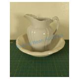 White bowl and pitcher White bowl and pitcher