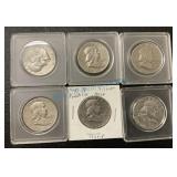 Franklin half dollars as photographed Franklin half dollars as photographed