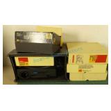 Slide projector and slide carousel trays Slide projector and slide carousel trays