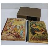 Antique story books and Bible commentary Antique story books and Bible commentary