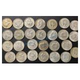 Group of 27 Kennedy half dollars Group of 27 Kennedy half dollars