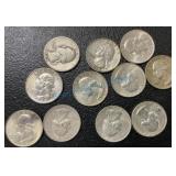 Group of 11 Washington quarters pre-1964 Group of 11 Washington quarters pre-1964