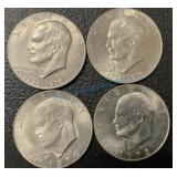 Group of 4 Ike dollars post 1964 Group of 4 Ike dollars post 1964