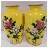 Yellow painted vases Yellow painted vases