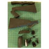 Gun parts and a scope Gun parts and a scope