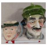 Character mug and lidded jar Character mug and lidded jar