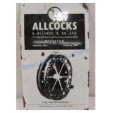 Allcocks metal sign Allcocks metal sign