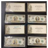 Commemorative gold plated two dollar bills in Commemorative gold plated two dollar bills in