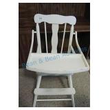 Antique high chair painted white Antique high chair painted white