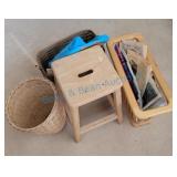 Baskets and stool Baskets and stool